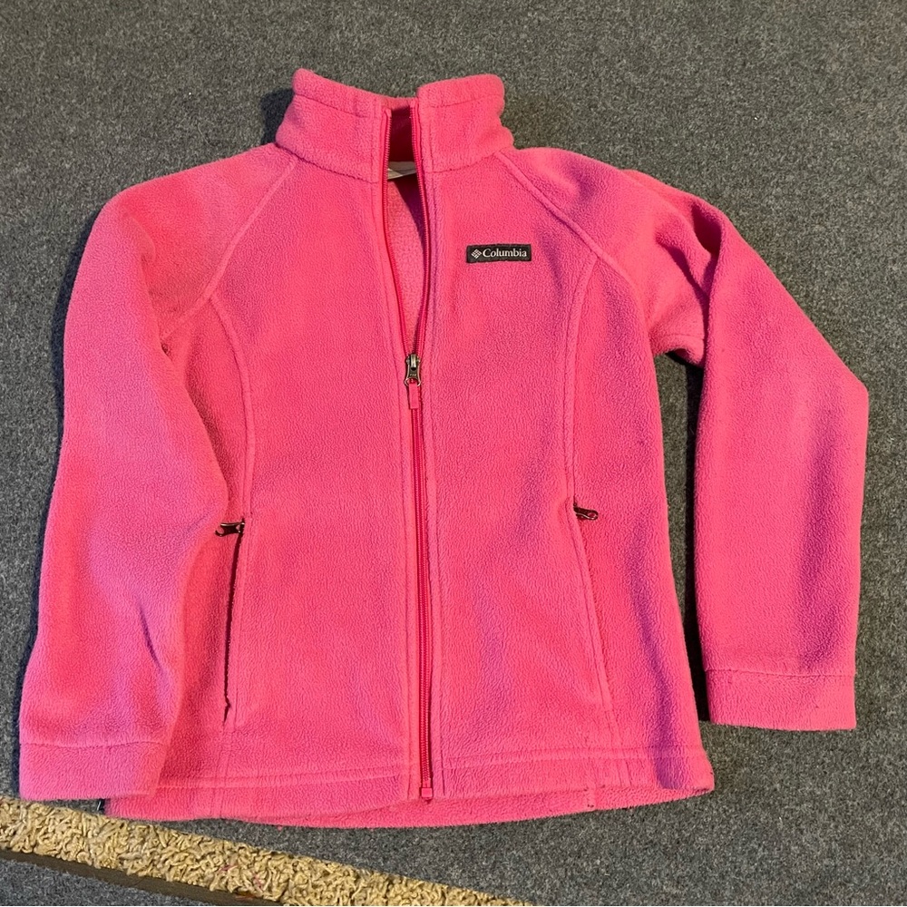 Columbia Vibrant Pink Full-Zip Fleece